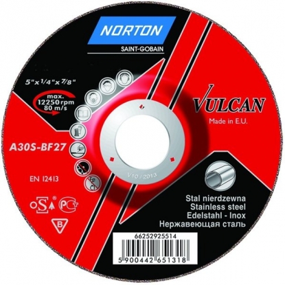 Зачистной диск Norton Vulcan A30P T27 125x6.4x22.23